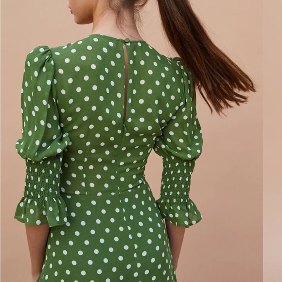 NWT Reformation Carolina Dress in Edamame - Picture 3 of 12